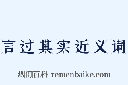 言过其实近义词是什么意思的图片